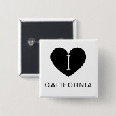 I Heart California Classic Button for All Outfits (Vorne & Hinten)
