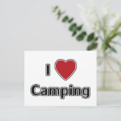 I Heart Camping Postkarte (Stehend Vorderseite)