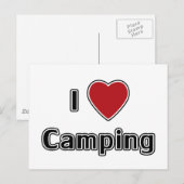I Heart Camping Postkarte (Vorne/Hinten)