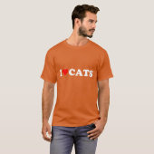 I heart Cat I Liebe Katzen niedliches rotes Herz C T-Shirt (Vorne ganz)