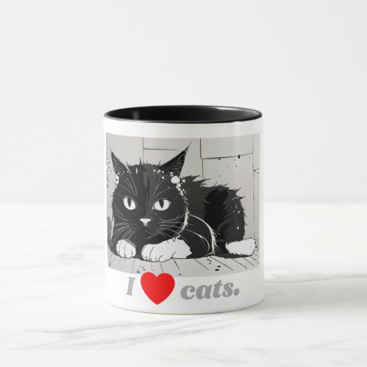 I Heart Cat Tasse (Zentrum)