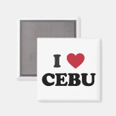 I Heart Cebu Philippinen Magnet (Vorderseite/Rückseite)