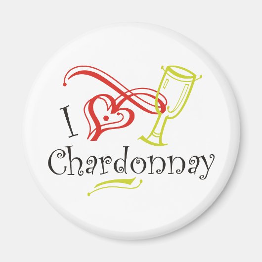 I Heart Chardonnay Magnet (Vorne)