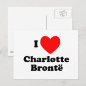 I Heart Charlotte Bronte Postkarte (Vorne/Hinten)