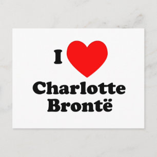 I Heart Charlotte Bronte Postkarte