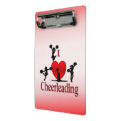 I Heart Cheerleader Mini Klemmbrett (Gewinkelt2)