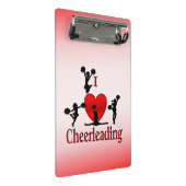 I Heart Cheerleader Mini Klemmbrett (Schrägansicht)