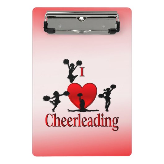 I Heart Cheerleader Mini Klemmbrett (Vorderseite)