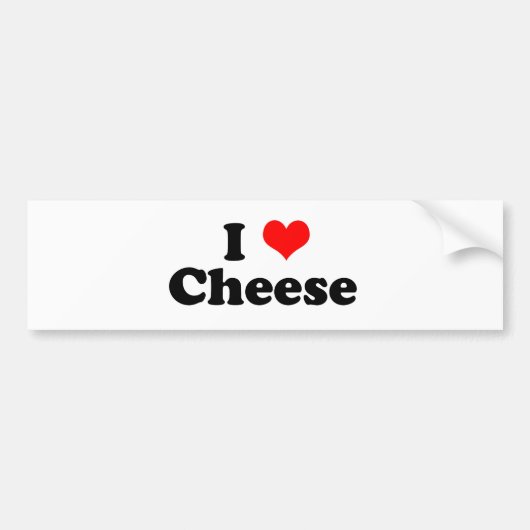 I Heart Cheese Autoaufkleber (Vorne)