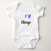 I Heart Chicago Baby Strampler (Vorderseite)