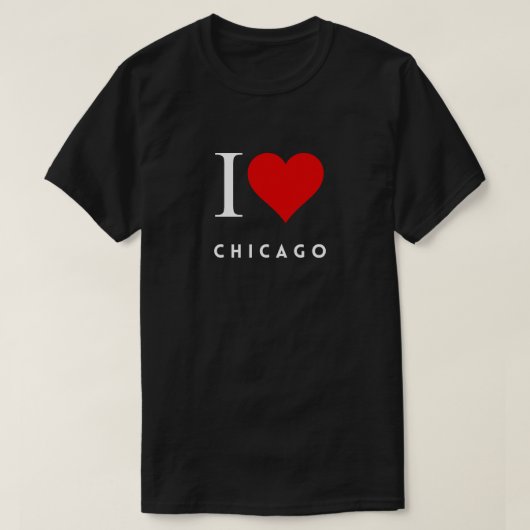 I Heart Chicago blk Mens T-Shirt (Design vorne)