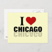 I Heart Chicago Postkarte (Vorne/Hinten)