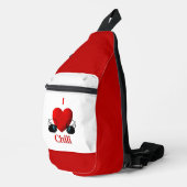 I Heart Chili Crossbody Bag (Rechte Ecke)