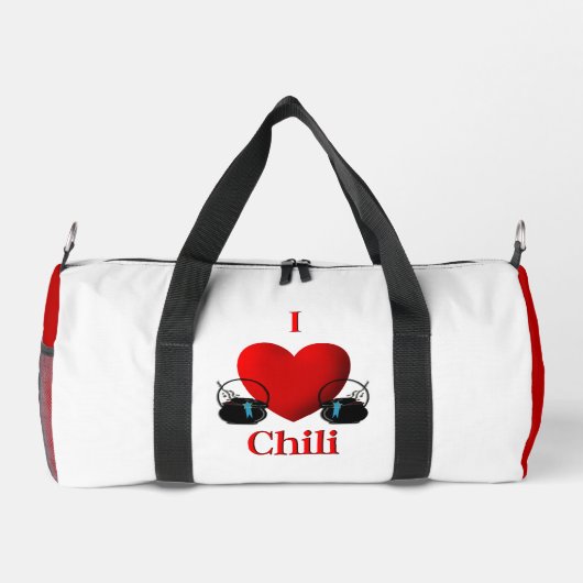 I Heart Chili Duffle Bag (Rückseite)