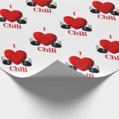 I Heart Chili Geschenkpapier (Ecke)