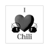 I Heart Chili Gummistempel (Prägung)