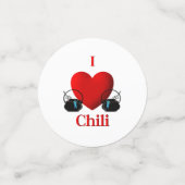 I Heart Chili Konfetti (Klein Vorderseite)