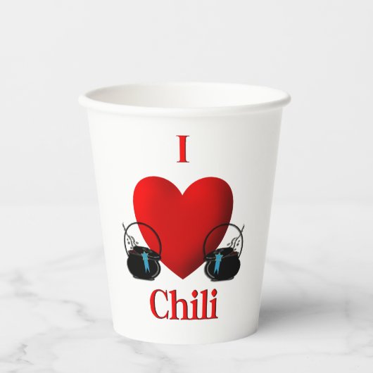 I Heart Chili Pappbecher (Vorderseite)