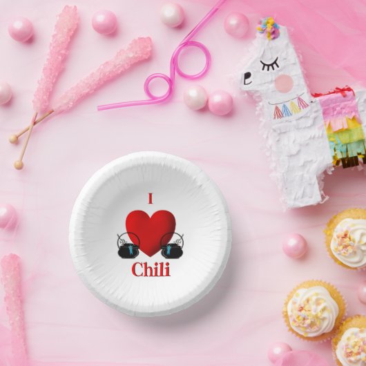 I Heart Chili Pappteller (Party)