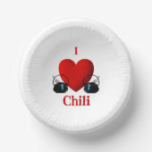 I Heart Chili Pappteller (Vorderseite)