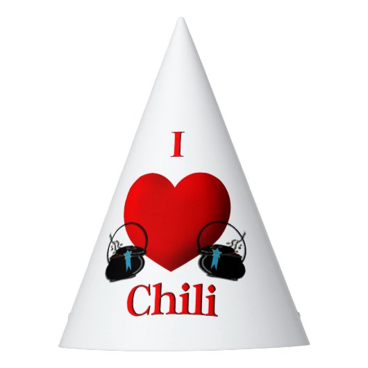 I Heart Chili Partyhütchen (Vorderseite)