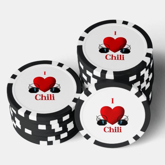 I Heart Chili Pokerchips (Stapel)