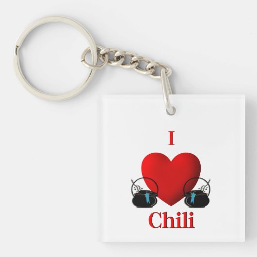 I Heart Chili Schlüsselanhänger (Vorderseite)