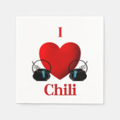 I Heart Chili Serviette (Vorderseite)