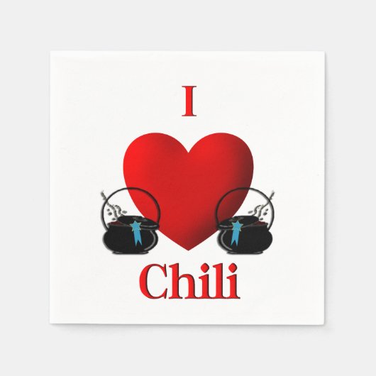 I Heart Chili Serviette (Vorderseite)