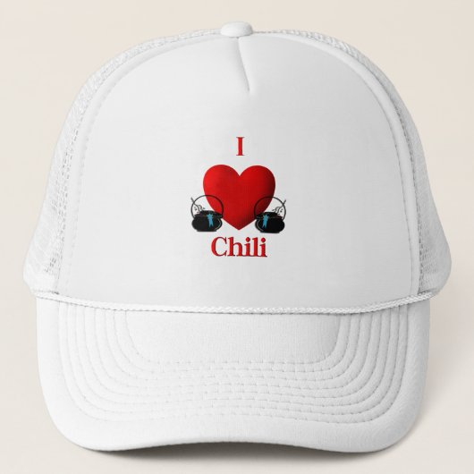 I Heart Chili Truckerkappe (Vorderseite)