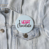I Heart Chocolate Funny Custom Button Button Butto (Beispiel)