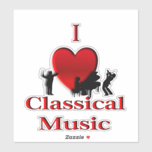 I Heart Classic Music Aufkleber