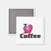 "I Heart Coffee" Magnet (Vorderseite/Rückseite)