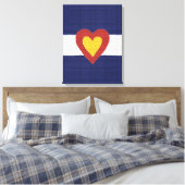 I Heart Colorado Flag Leinwand Mauer (Insitu (Schlafzimmer))