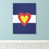 I Heart Colorado Flag Leinwand Mauer (Insitu (Holzboden))
