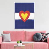 I Heart Colorado Flag Leinwand Mauer (Insitu (Wohnzimmer))