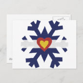 I Heart Colorado Flag Snowflake Postkarte (Vorne/Hinten)