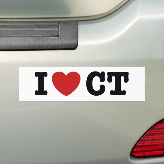 I Heart CT Autoaufkleber (Auf Auto)