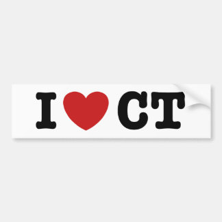 I Heart CT Autoaufkleber