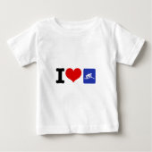 I Heart Curling Baby T-shirt (Vorderseite)