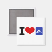 I Heart Curling Magnet (Vorderseite/Rückseite)