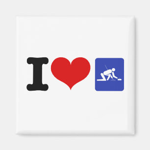 I Heart Curling Magnet