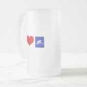 I Heart Curling Mattglas Bierglas (Vorderseite Links)