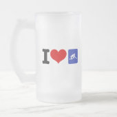 I Heart Curling Mattglas Bierglas (Links)
