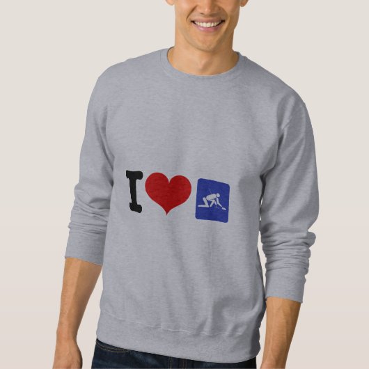 I Heart Curling Sweatshirt (Vorderseite)