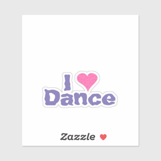I Heart Dance Aufkleber (Blatt)