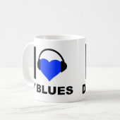 I Heart D'Blues Funny Mug Kaffeetasse (Vorderseite Links)