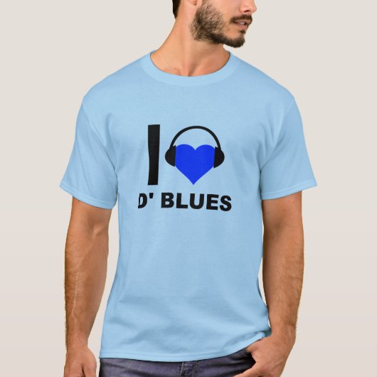 I Heart D'Blues Funny T - Shirt (Vorderseite)