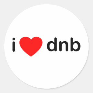 I Heart DNB Runder Aufkleber