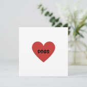 I Heart Dogs Card (Stehend Vorderseite)